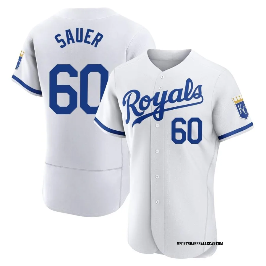 Matt Sauer Men's Kansas City Royals White Authentic 2022 Home Jersey