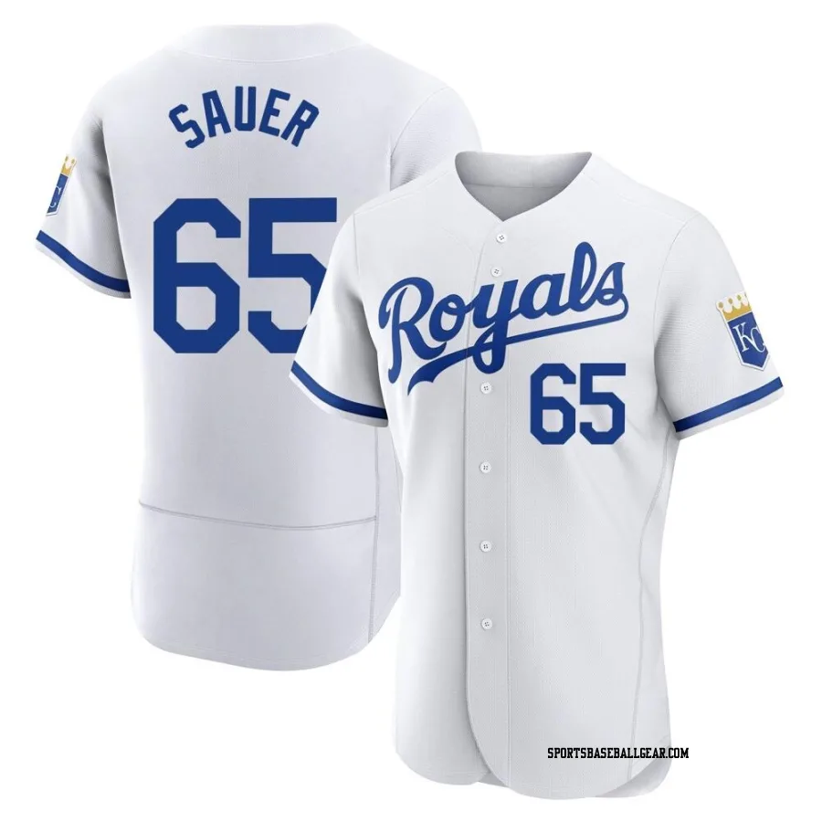 Matt Sauer Men's Kansas City Royals White Authentic 2022 Home Jersey