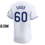 Matt Sauer Men's Kansas City Royals White Elite Home Jersey