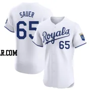 Matt Sauer Men's Kansas City Royals White Elite Home Jersey