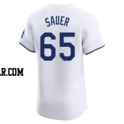 Matt Sauer Men's Kansas City Royals White Elite Home Jersey