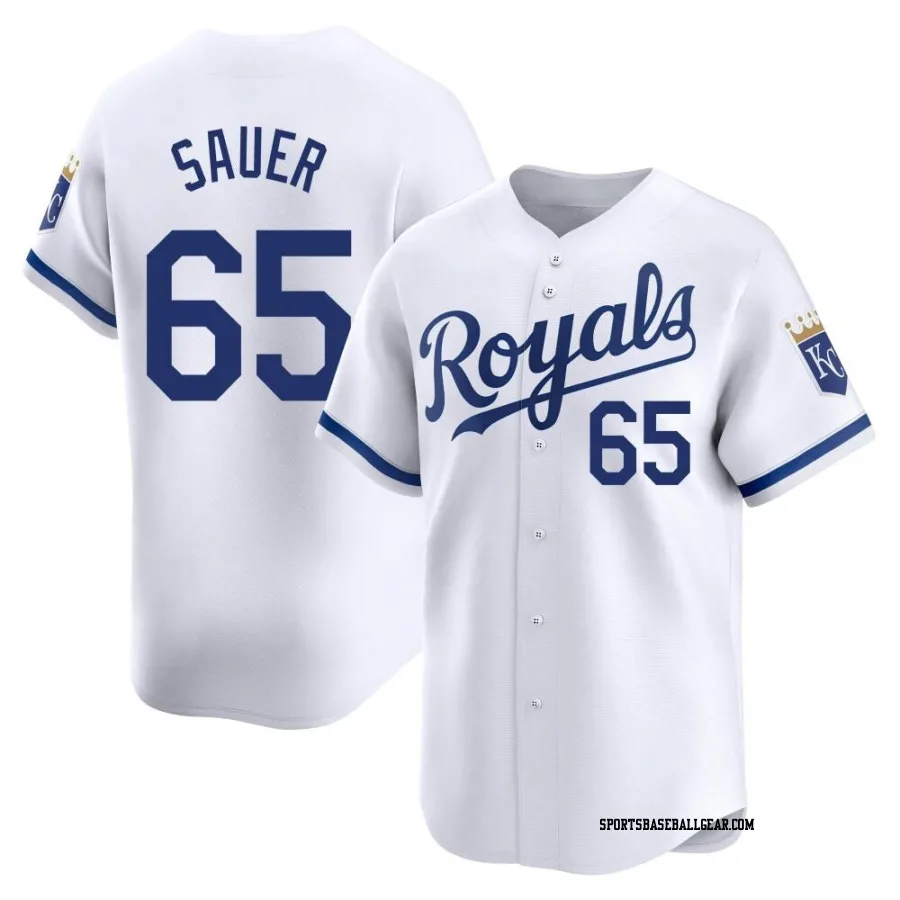 Matt Sauer Men's Kansas City Royals White Limited Home Jersey