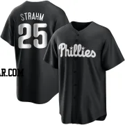 Matt Strahm Men's Philadelphia Phillies Black/White Replica Jersey