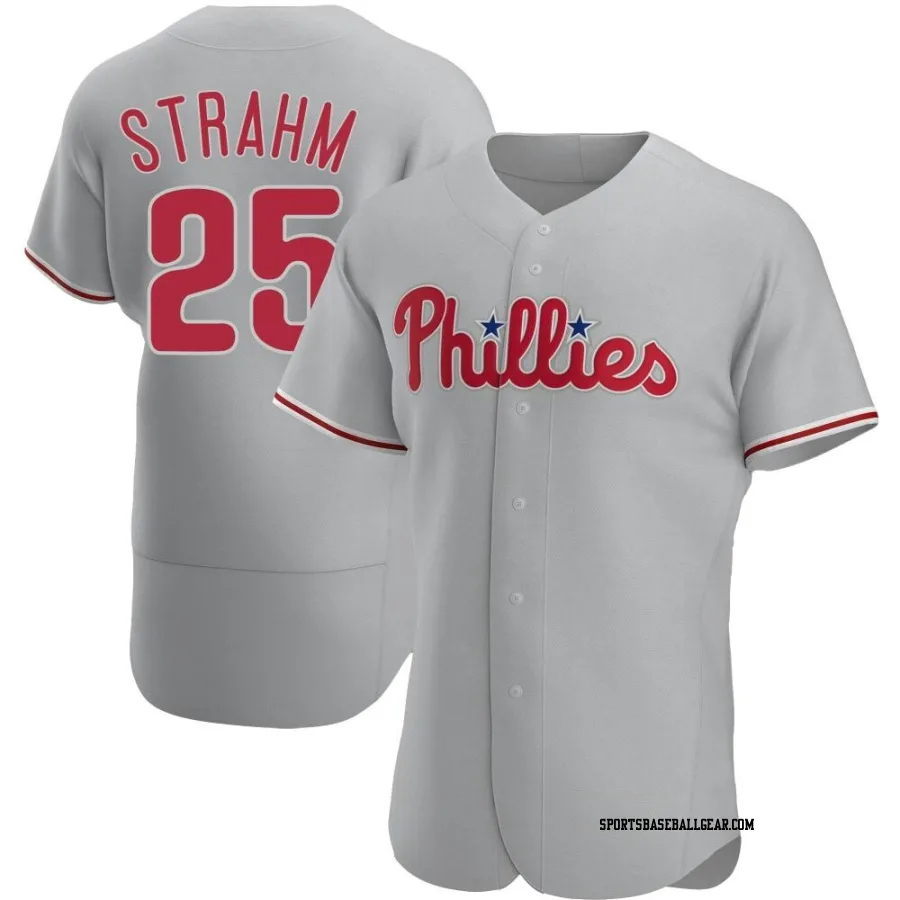 Matt Strahm Men's Philadelphia Phillies Gray Authentic Road Jersey