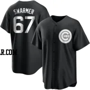 Matt Swarmer Men's Chicago Cubs Black/White Replica Jersey