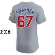 Matt Swarmer Men's Chicago Cubs Gray Elite Road Jersey