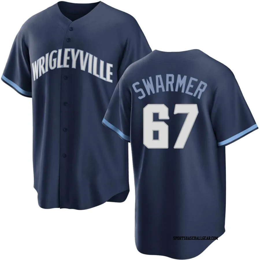 Matt Swarmer Men's Chicago Cubs Navy Replica 2021 City Connect Jersey