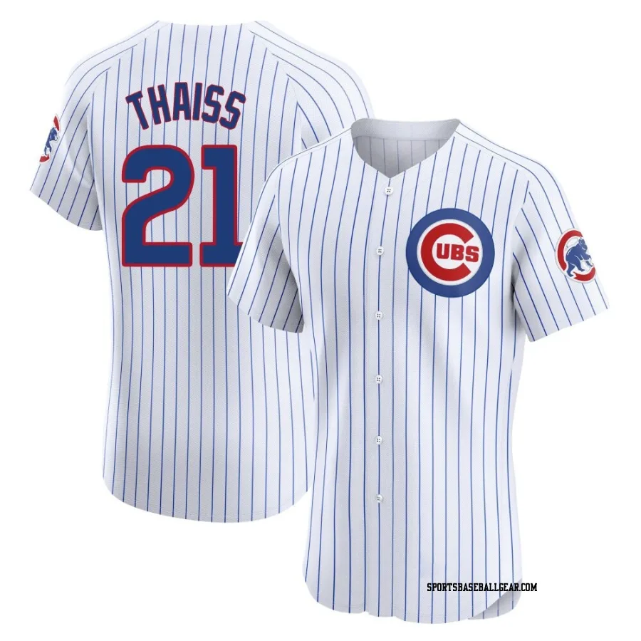 Matt Thaiss Men's Chicago Cubs White Elite Home Jersey