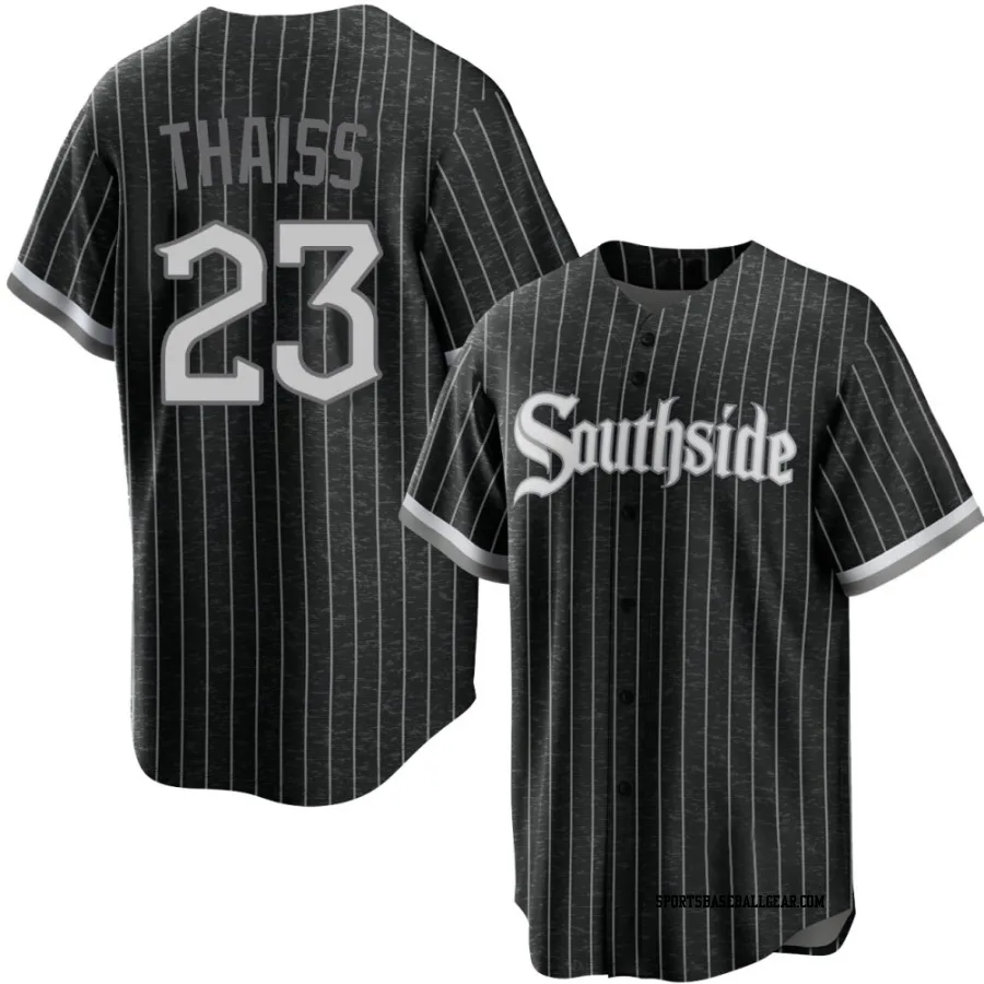 Matt Thaiss Men's Chicago White Sox Black Replica 2021 City Connect Jersey