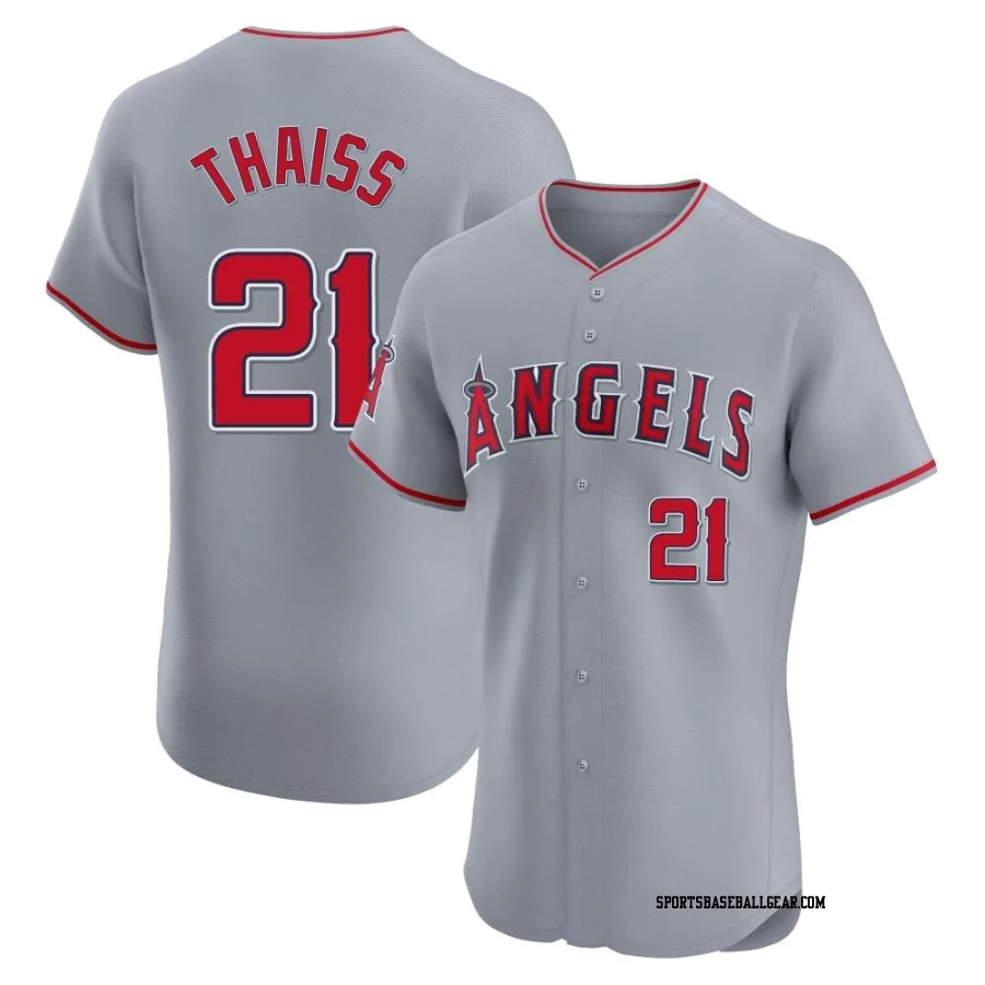 Matt Thaiss Men's Los Angeles Angels Gray Elite Road Jersey