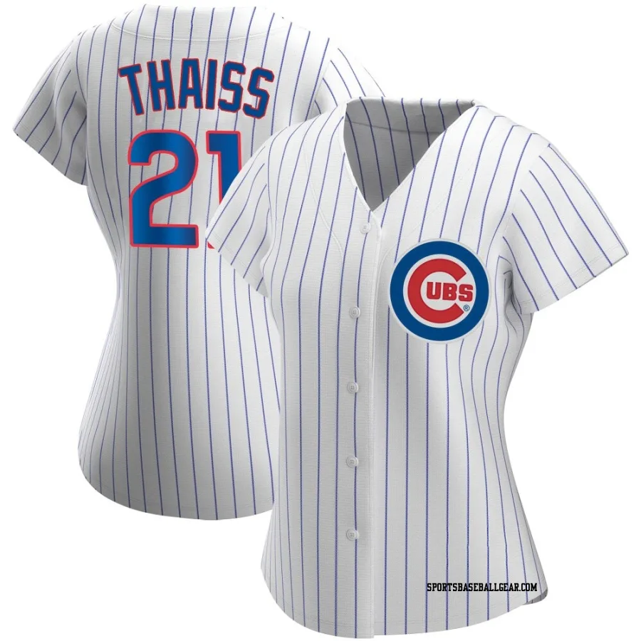 Matt Thaiss Women's Chicago Cubs White Authentic Home Jersey