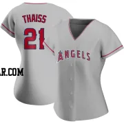 Matt Thaiss Women's Los Angeles Angels Authentic Silver Road Jersey