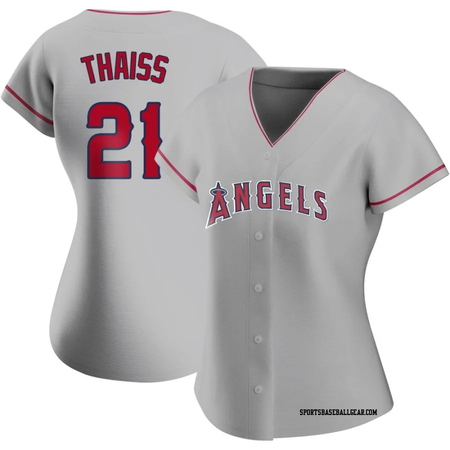 Matt Thaiss Women's Los Angeles Angels Authentic Silver Road Jersey