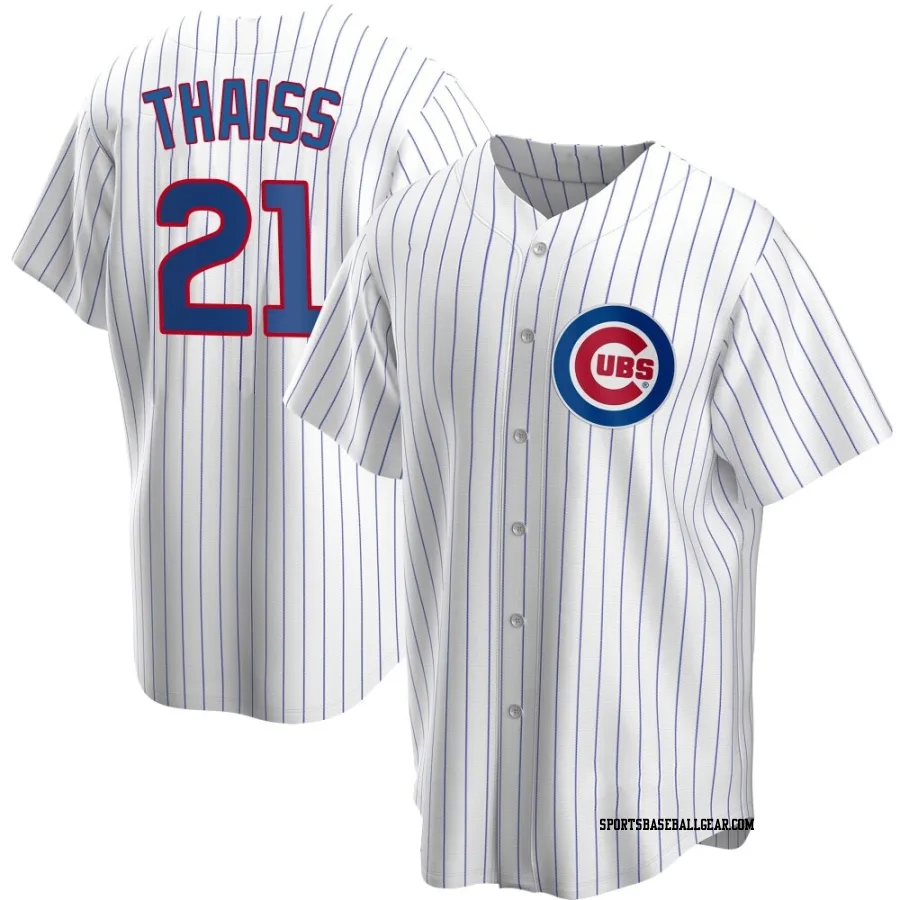 Matt Thaiss Youth Chicago Cubs White Replica Home Jersey