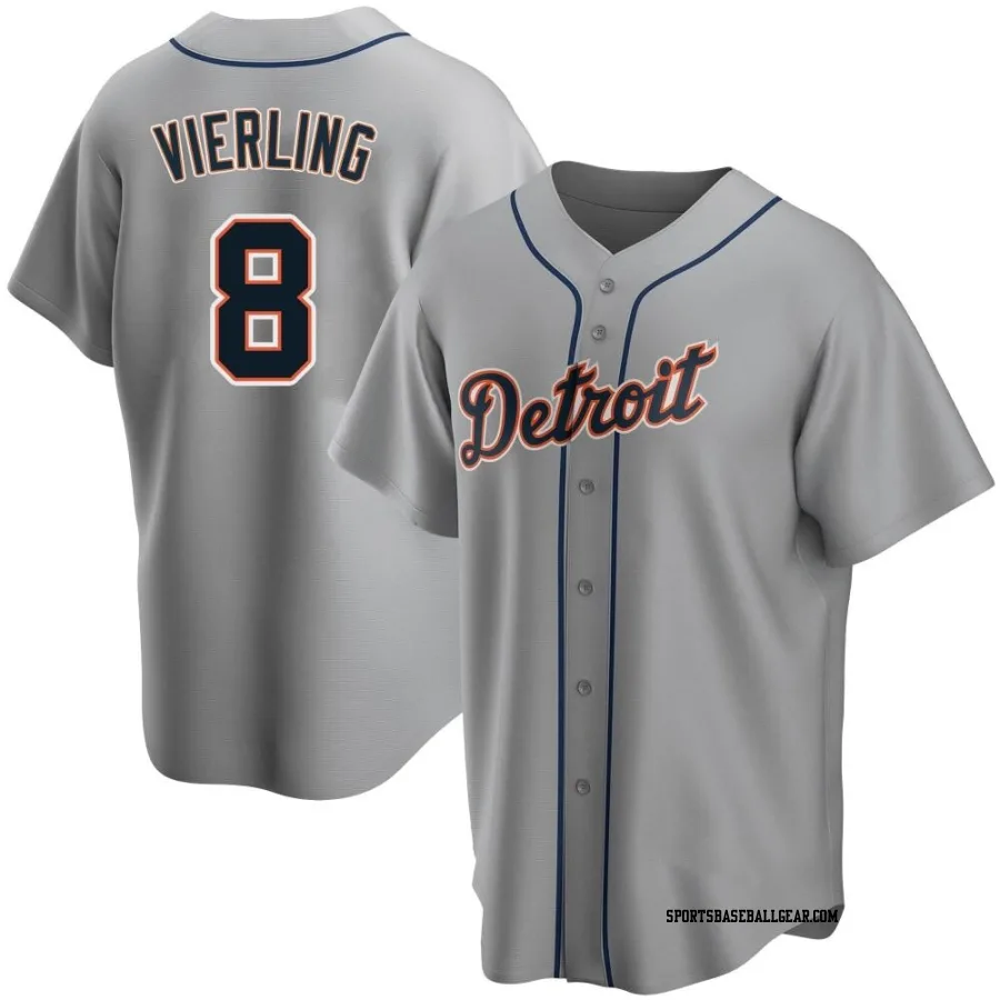 Matt Vierling Men's Detroit Tigers Gray Replica Road Jersey