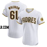 Matt Waldron Men's San Diego Padres White Elite Home Patch Jersey