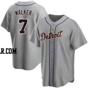 Matt Walker Men's Detroit Tigers Gray Replica Road Jersey