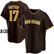 Matthew Batten Men's San Diego Padres Brown Replica Road Jersey