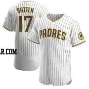 Matthew Batten Men's San Diego Padres White/Brown Authentic Home Jersey