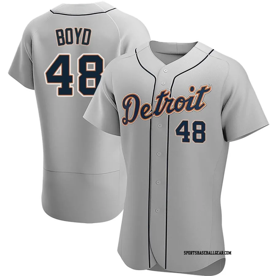 Matthew Boyd Men's Detroit Tigers Gray Authentic Road Jersey