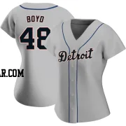 Matthew Boyd Women's Detroit Tigers Gray Authentic Road Jersey