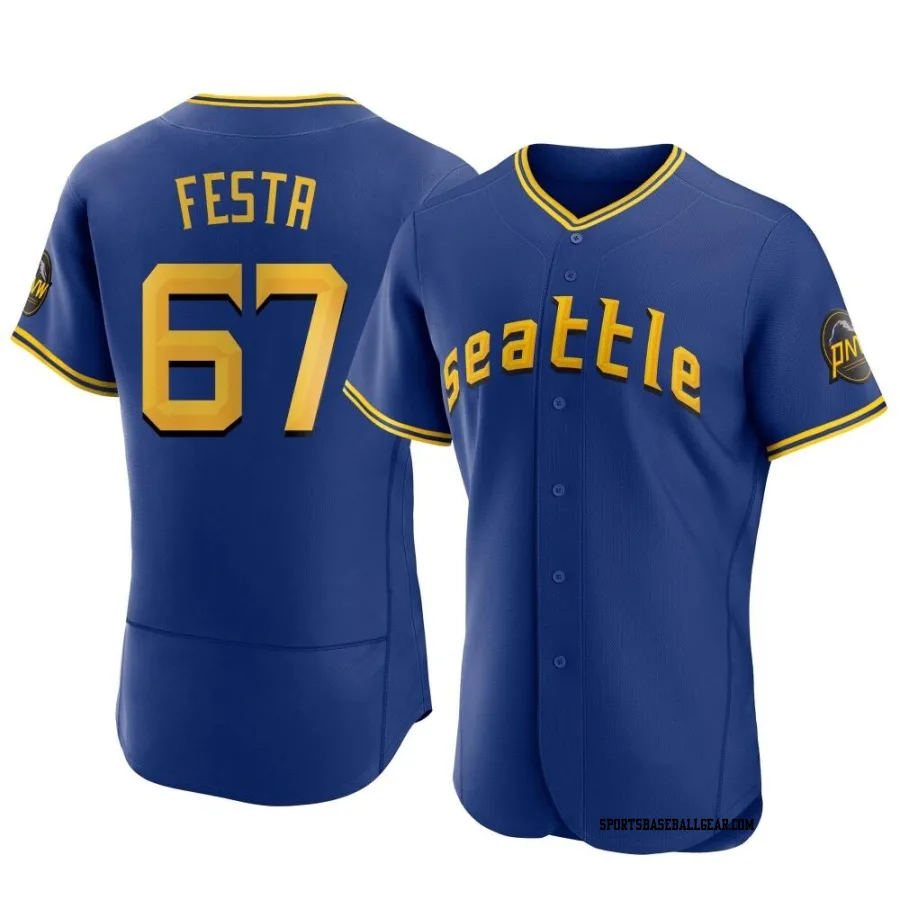 Matthew Festa Men's Seattle Mariners Royal Authentic 2023 City Connect Jersey