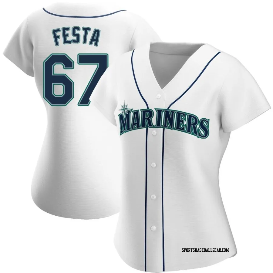 Matthew Festa Women's Seattle Mariners White Replica Home Jersey