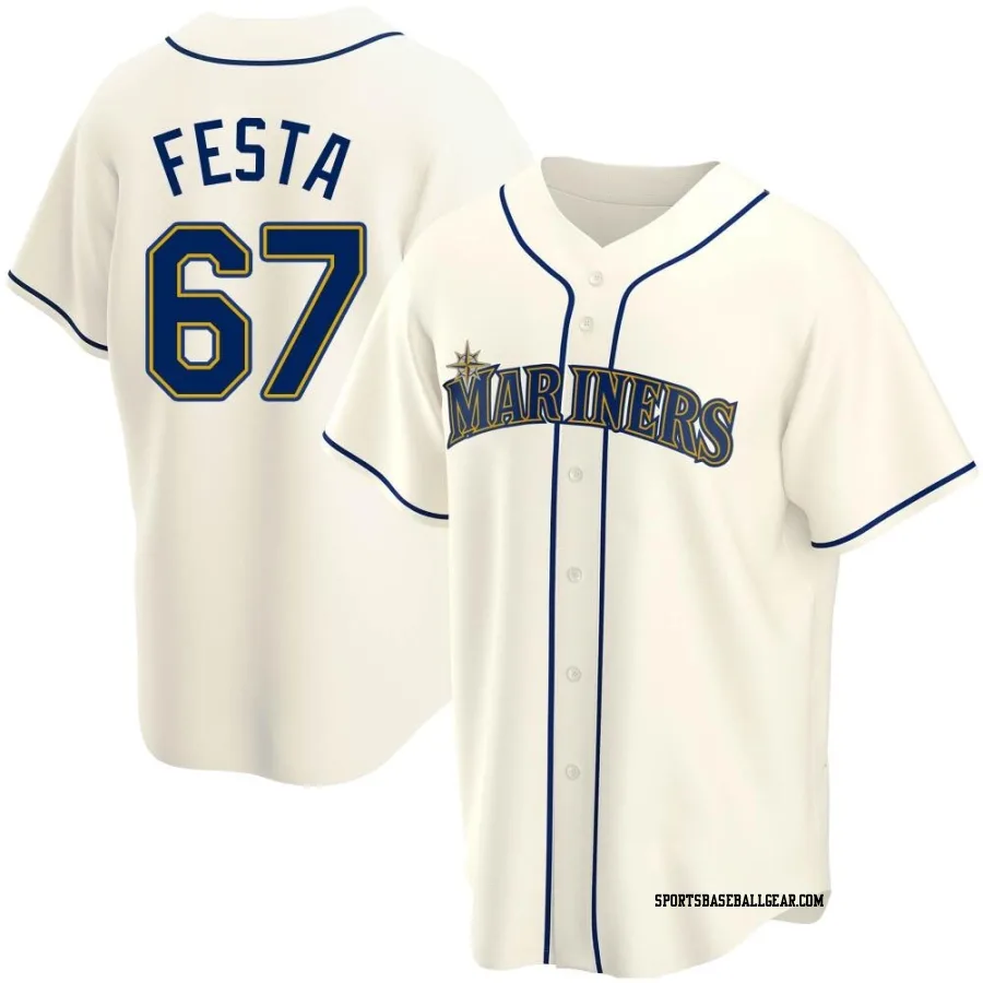 Matthew Festa Youth Seattle Mariners Cream Replica Alternate Jersey