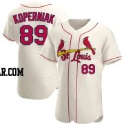 Matthew Koperniak Men's St. Louis Cardinals Cream Authentic Alternate Jersey