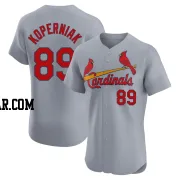 Matthew Koperniak Men's St. Louis Cardinals Gray Elite Road Jersey