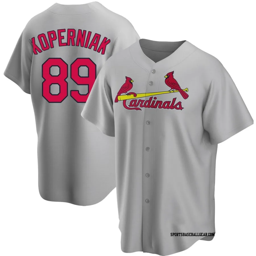 Matthew Koperniak Men's St. Louis Cardinals Gray Replica Road Jersey