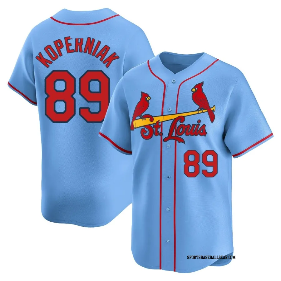 Matthew Koperniak Men's St. Louis Cardinals Light Blue Limited Alternate Jersey