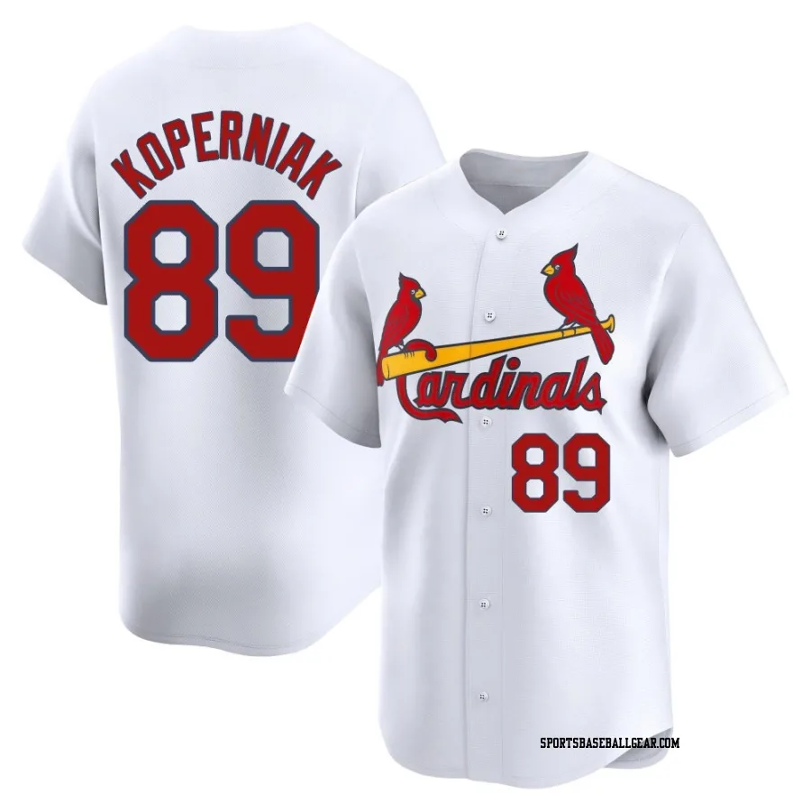 Matthew Koperniak Men's St. Louis Cardinals White Limited Home Jersey