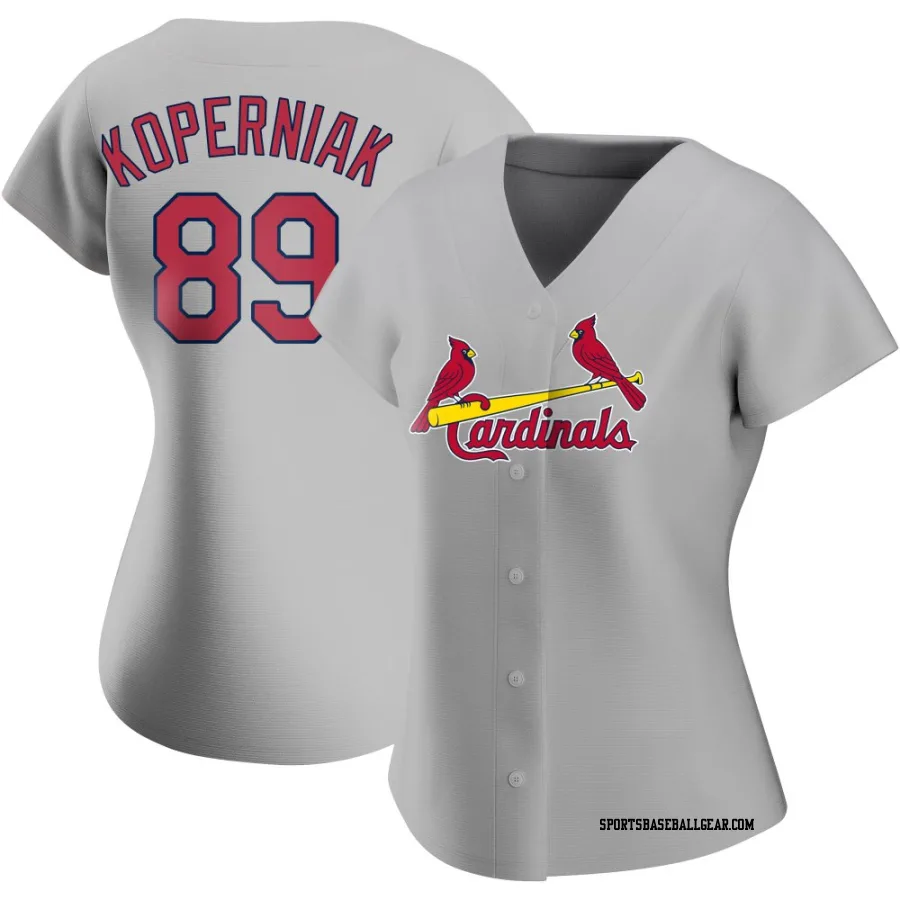 Matthew Koperniak Women's St. Louis Cardinals Gray Authentic Road Jersey