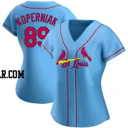 Matthew Koperniak Women's St. Louis Cardinals Light Blue Authentic Alternate Jersey