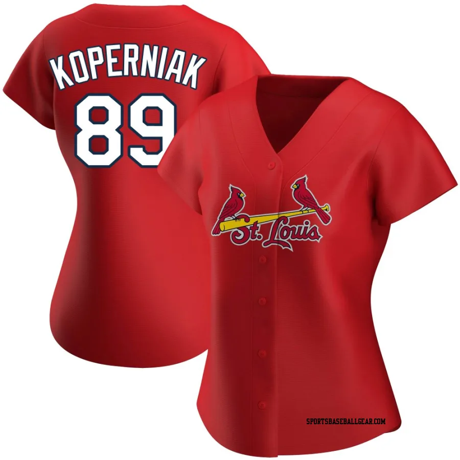 Matthew Koperniak Women's St. Louis Cardinals Red Authentic Alternate Jersey