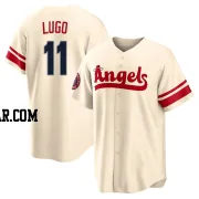 Matthew Lugo Men's Los Angeles Angels Cream Replica 2022 City Connect Jersey