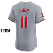 Matthew Lugo Men's Los Angeles Angels Gray Elite Road Jersey