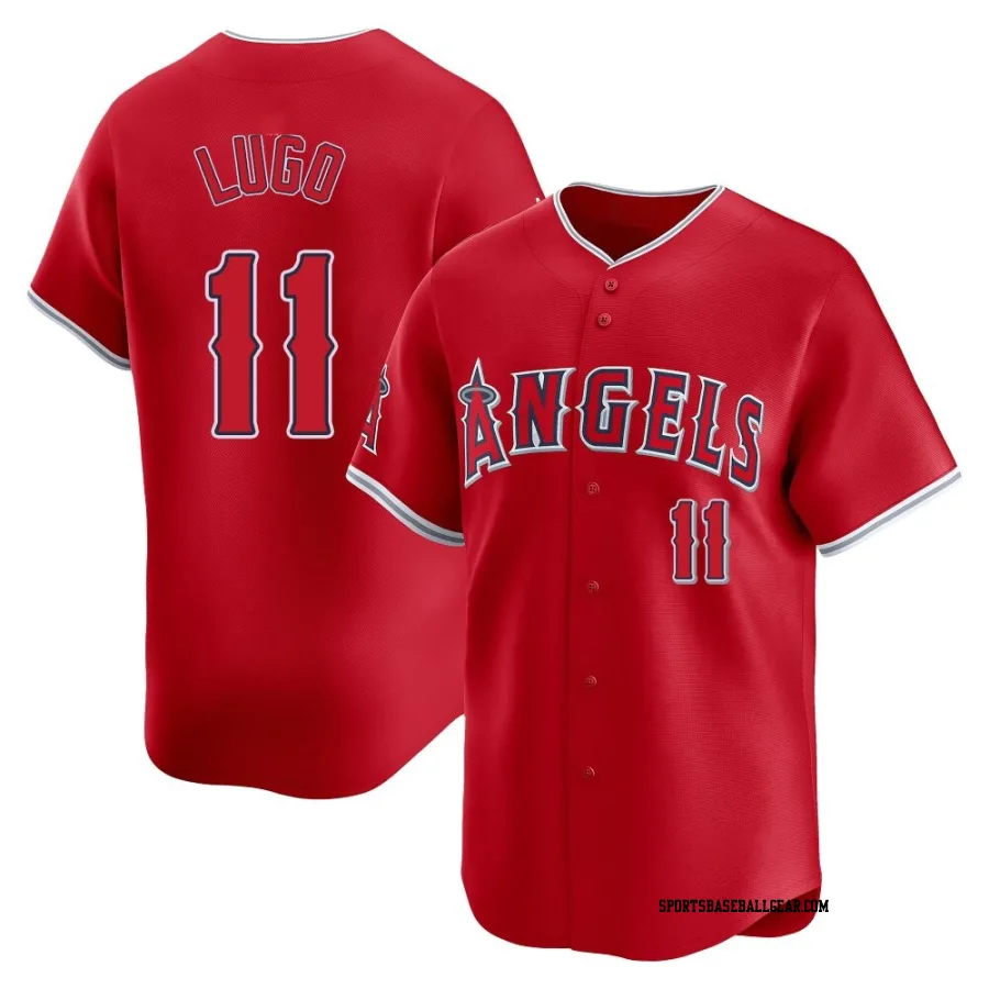 Matthew Lugo Men's Los Angeles Angels Red Limited Alternate Jersey