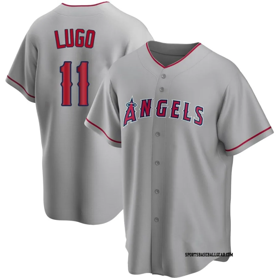 Matthew Lugo Men's Los Angeles Angels Replica Silver Road Jersey