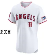 Matthew Lugo Men's Los Angeles Angels White Elite Home Patch Jersey