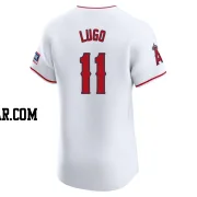 Matthew Lugo Men's Los Angeles Angels White Elite Home Patch Jersey