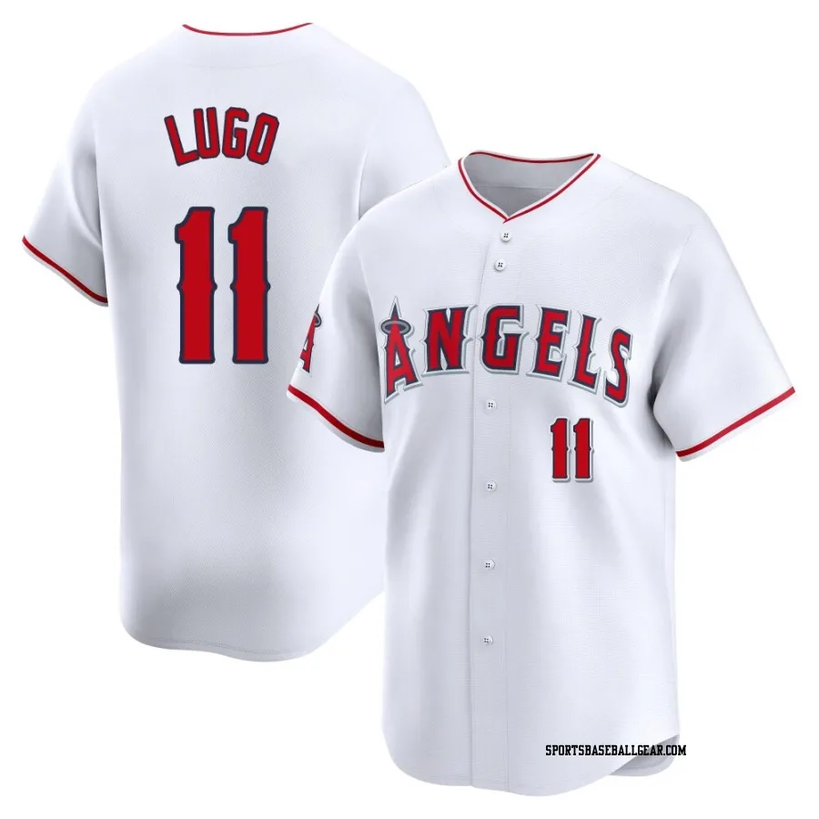 Matthew Lugo Men's Los Angeles Angels White Limited Home Jersey