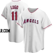 Matthew Lugo Men's Los Angeles Angels White Replica Home Jersey