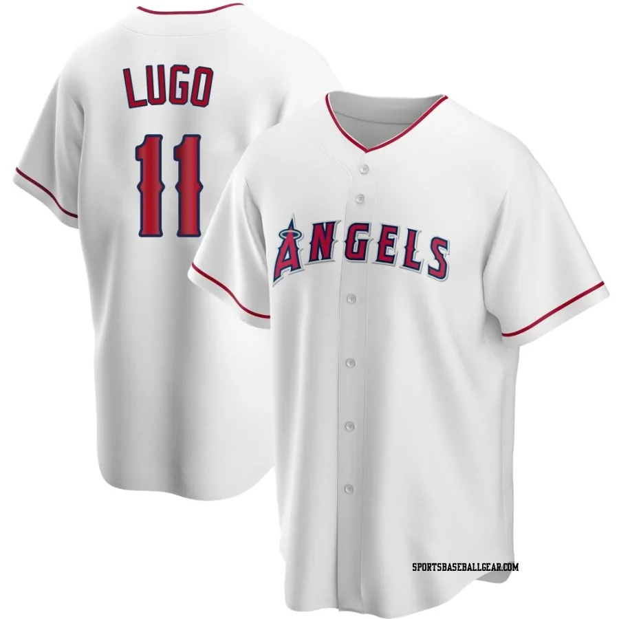 Matthew Lugo Men's Los Angeles Angels White Replica Home Jersey