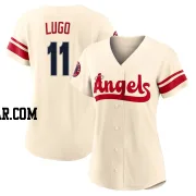 Matthew Lugo Women's Los Angeles Angels Cream Authentic 2022 City Connect Jersey