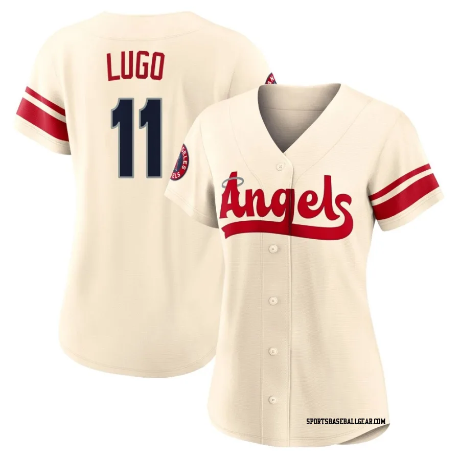 Matthew Lugo Women's Los Angeles Angels Cream Authentic 2022 City Connect Jersey