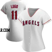 Matthew Lugo Women's Los Angeles Angels White Replica Home Jersey