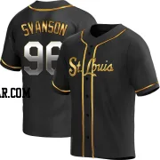 Matthew Svanson Men's St. Louis Cardinals Black Golden Replica Alternate Jersey