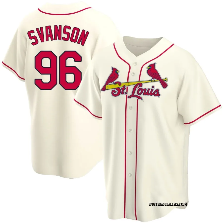 Matthew Svanson Men's St. Louis Cardinals Cream Replica Alternate Jersey